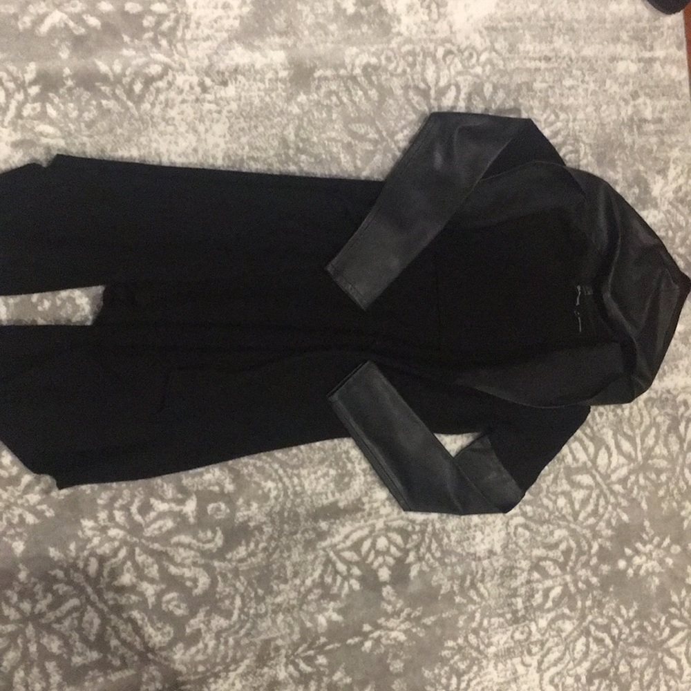 BLANKNYC Cardigan with Vegan leather Sz S